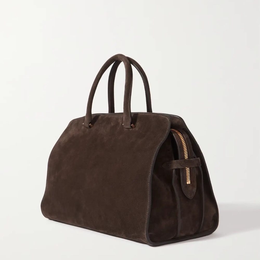 METIER of London 'Private Eye' Chocolate Italian Suede - MSRP $3650 - BNIB - Picture 6 of 9